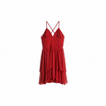 Red Ruffled Dress