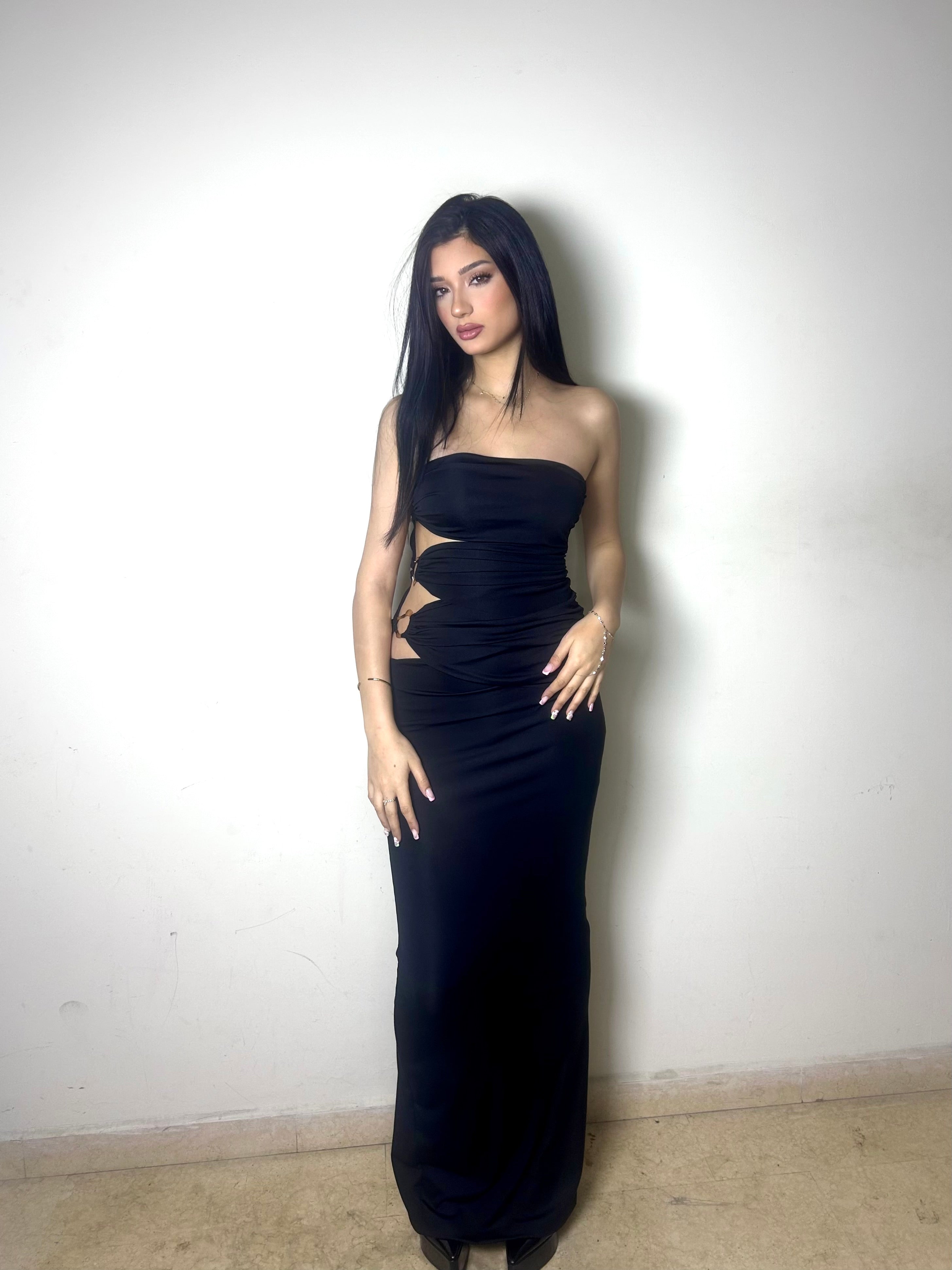 Cut Out Black Dress