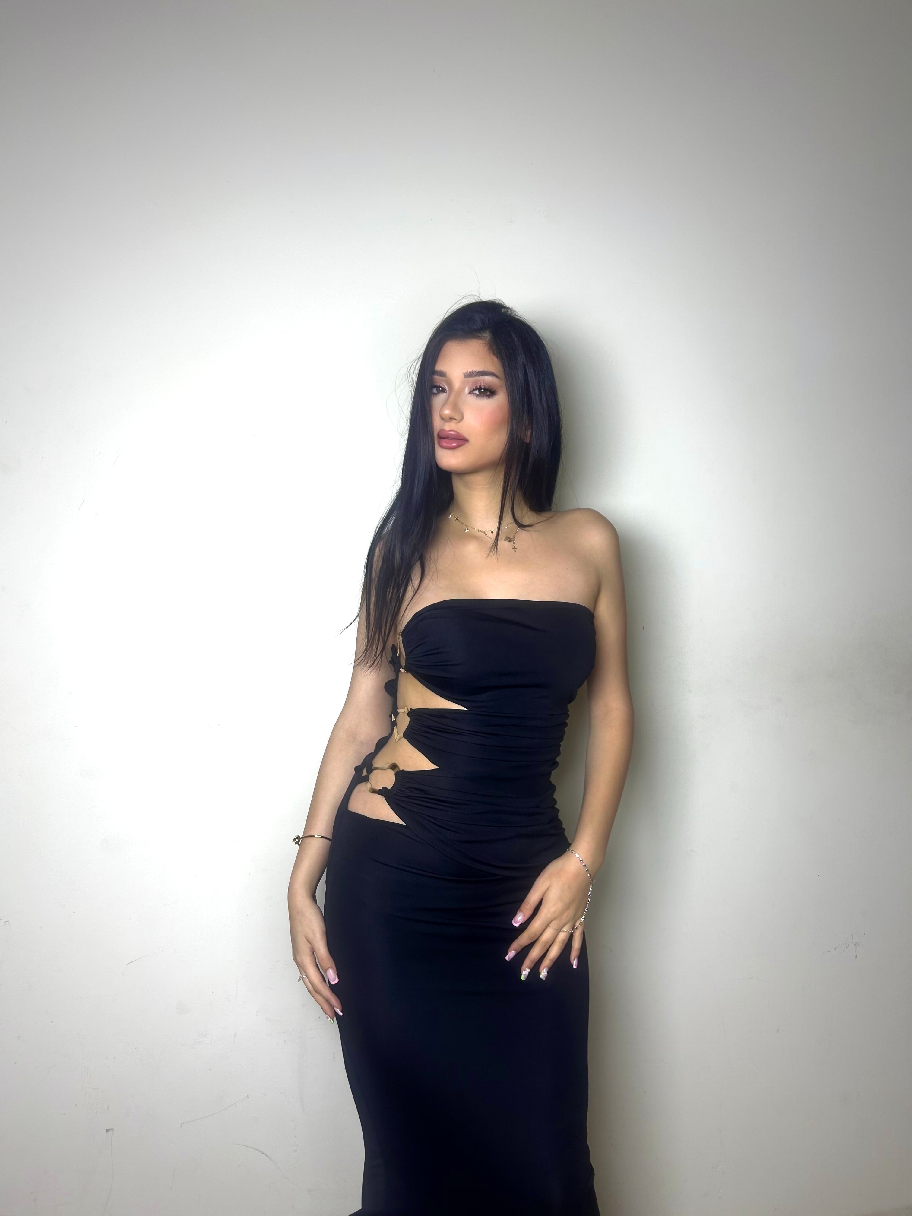 Cut Out Black Dress