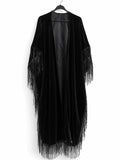 Black Abaya with Fringes