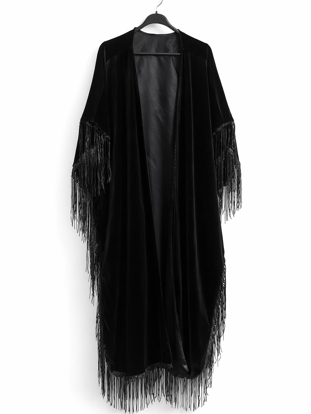 Black Abaya with Fringes