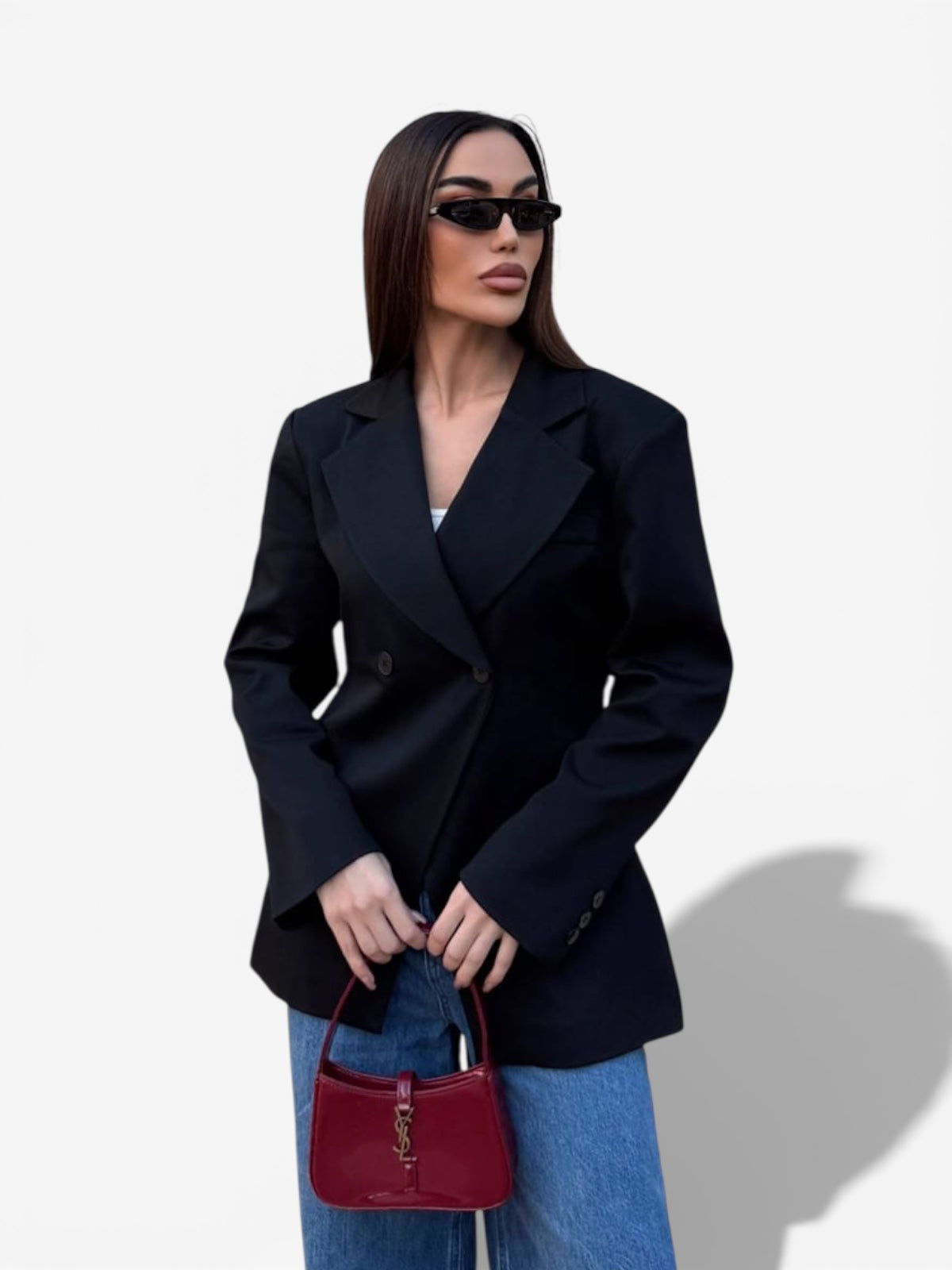 Suede Cut Out Blazer