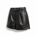 Black Leather Shorts
