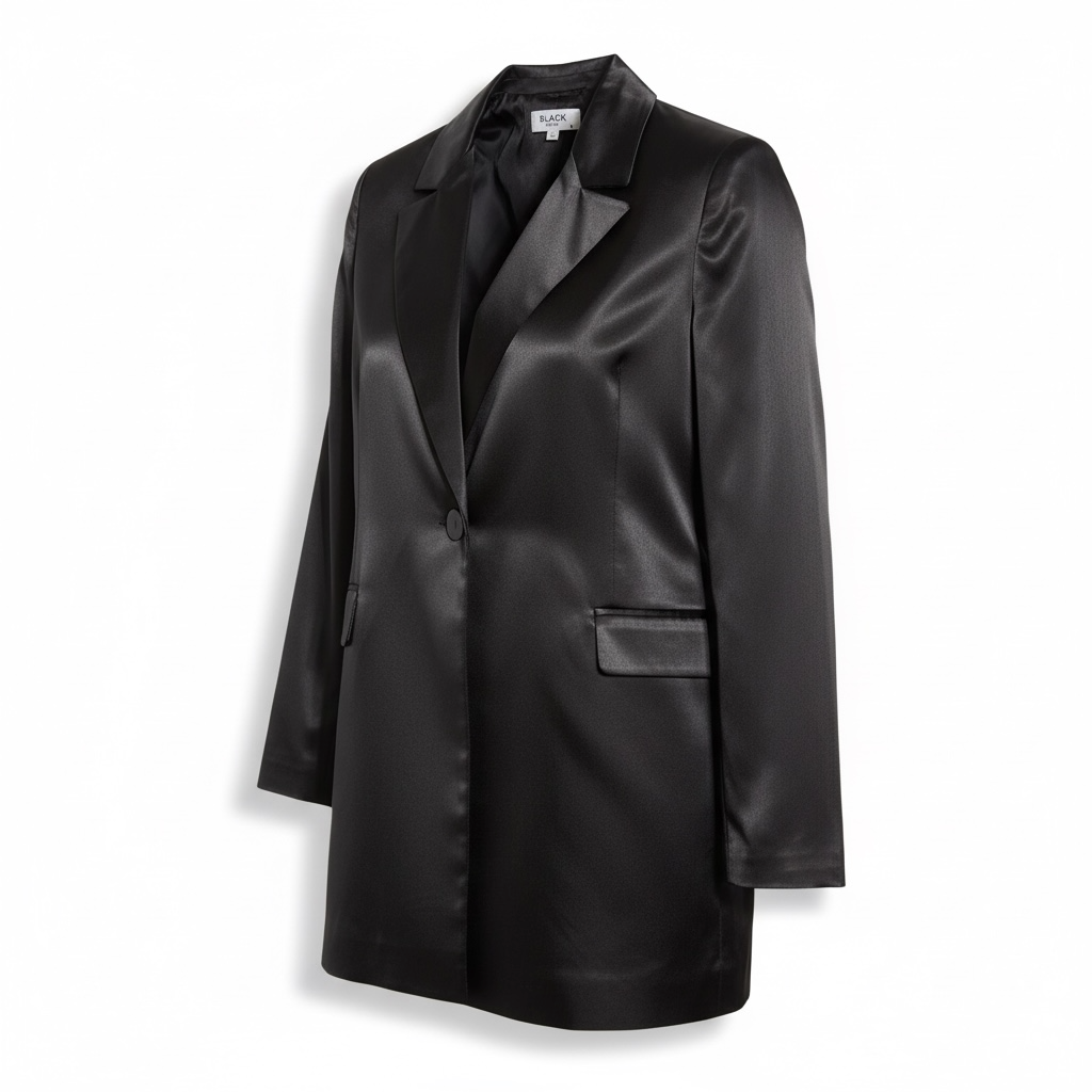 Black Satin Blazer