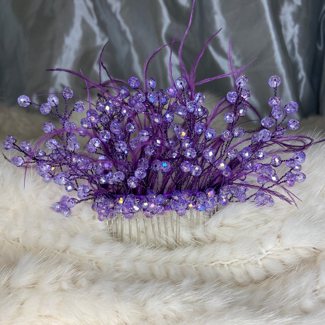 Purple Feathers Head Piece