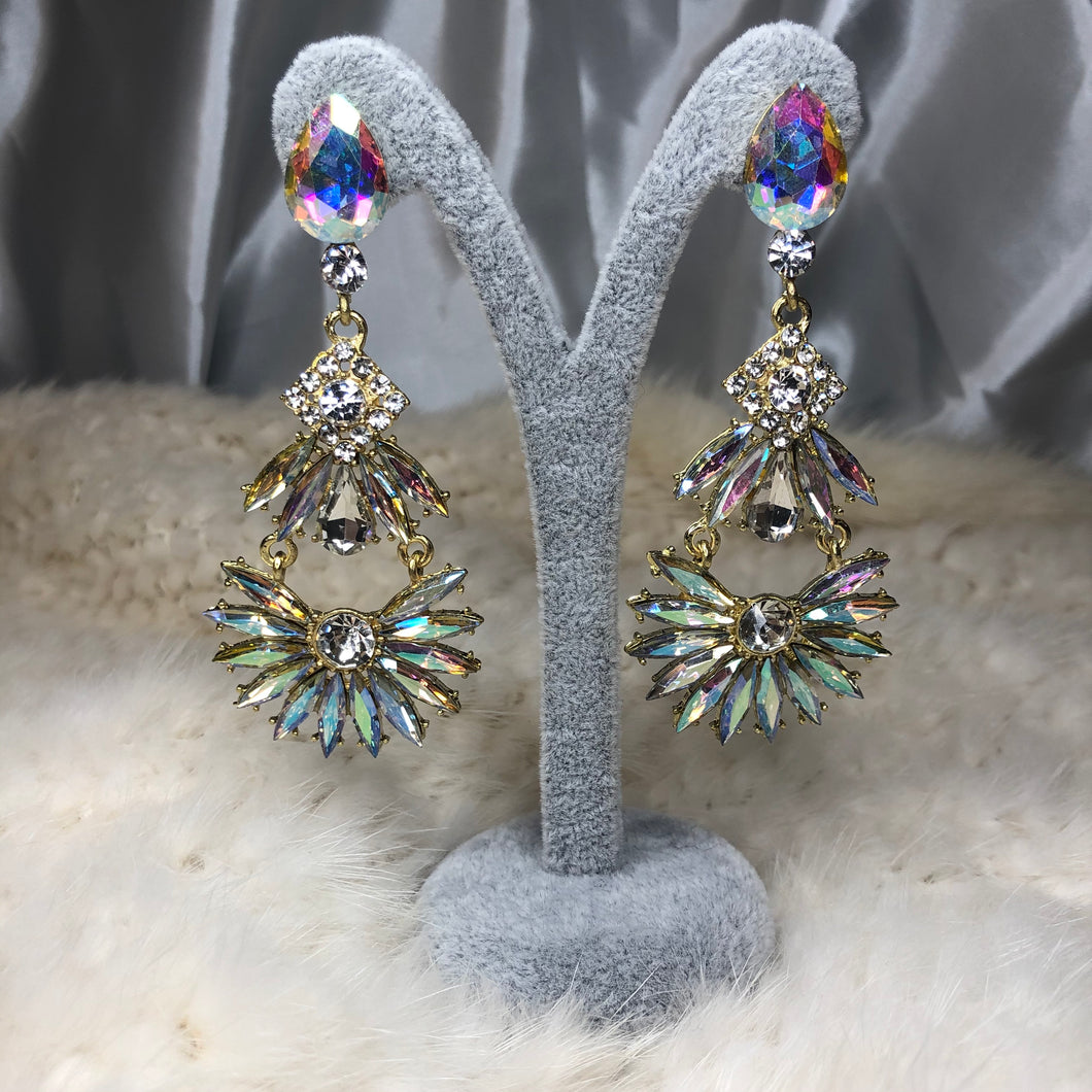 Holographic Sparkly Feathers Earrings
