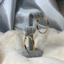 Load image into Gallery viewer, Stamped Hoops Earrings (Gold Color)
