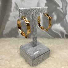 Load image into Gallery viewer, Pierced Golden Hoop Earrings
