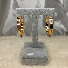 Load image into Gallery viewer, Pierced Golden Hoop Earrings
